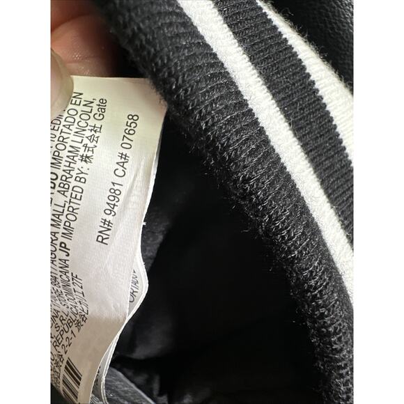 FOREVER 21 x Hello Kitty Striped Black Red Moto Varsity Jacket Small Varsity - Picture 6 of 12